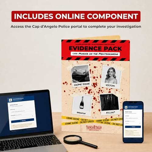 Murder on the Mediterranean – Murder Mystery Game – Cold Case Detective & Crime Investigation – Solve Celebrity Murder on Luxury Cruise Ship – Immersive Evidence Pack with Online Clues – Game Night — view 4