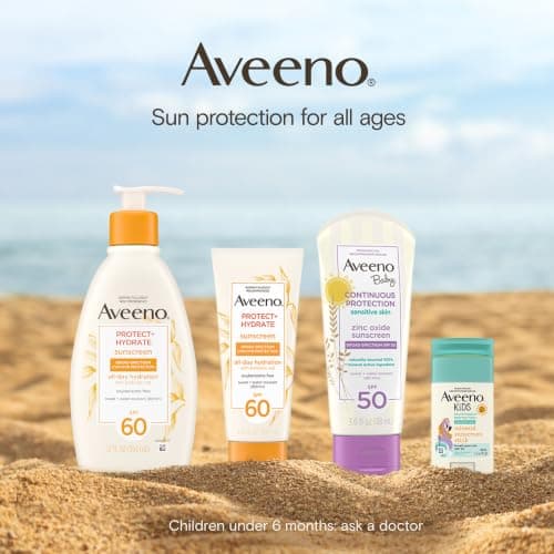 Aveeno Baby Continuous Protection Zinc Oxide SPF 50 Sunscreen for Babies with Sensitive Skin, Broad Spectrum Sun Protection, Tear-Free, Sweat- & Water-Resistant, No added Parabens, 3 Fl Oz — view 6