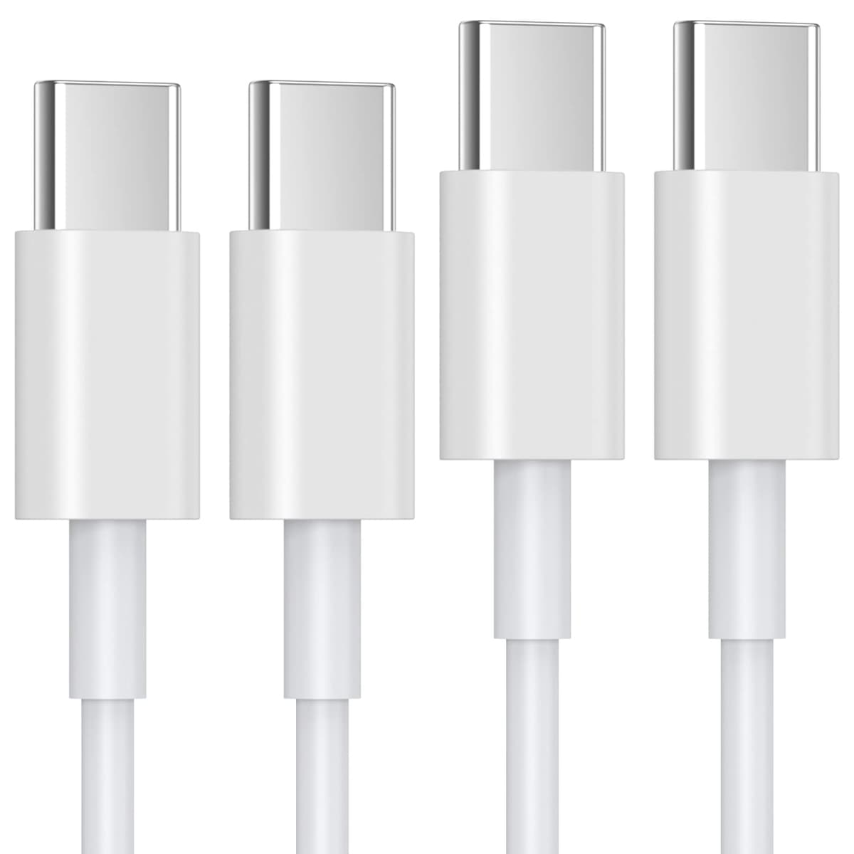 iPhone 17/16/15 Charger Cable 60W,2Pack 1+1.8M Apple USB C to USB C Fast Charging Cable for iPhone17/16/15/15 Plus/15 Pro/15 Pro Max, iPad Pro/Air/Mini,Mac white 2