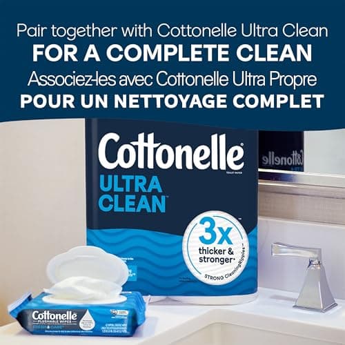 Cottonelle Fresh Care Flushable Wet Wipes, Adult Wet Wipes, 1 Flip-Top Pack, 42 Wipes per Pack (42 Total Flushable Wipes) — view 5