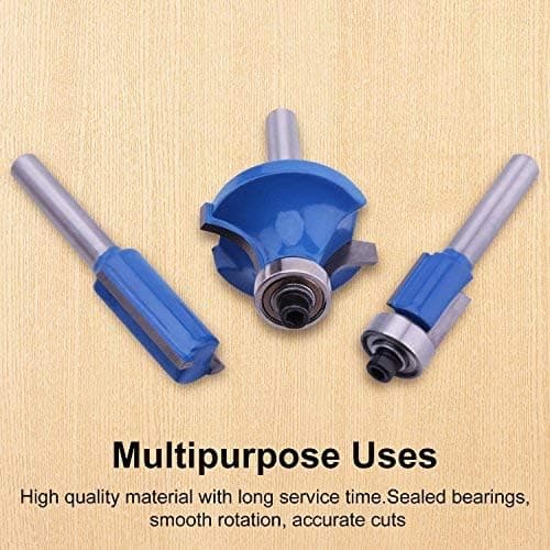 LU&MN Carbide Tipped Router Bits (15 PCS) with 1/4" Shank, Wood Milling Saw Cutter , All Purpose (Woodworking Tools for Home Improvement and DIY) — view 5