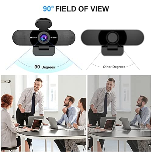 EMEET 1080P Webcam with Microphone, C960 Web Camera, 2 Mics Streaming Webcam, 90°FOV Computer Camera, Plug and Play USB Web Cam for Online Calling/Conferencing, Zoom/Teams/Facetime/YouTube, Laptop/PC — view 4