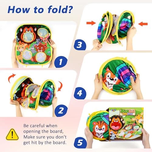 Animal Bean Bag Toss Game Toy Outdoor Toss Game, Family Party Party Supplies for Kids, Gift for Boys Birthday or Christmas for Toddlers Ages 3 4 5 6 Year Old — view 3