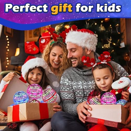 Flying Orb Ball Toys Soaring Hover Fidget Hand Controlled Mini Drone Cosmic Globe Spinning Kids Adults Outdoor Fly Toy Birthday Gift Cool Stuff for Boys Girls 6 7 8 9 10+ Year Old by Tikduck (Blue) — view 2