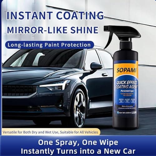 EZGHAR Sopami Car Coating Spray, Quick Effect Coating Agent, Persistent Type, Liquid Glass Coatings For Cars, Multifunctional Coat Renewal Agent Spray (2 PCS) — view 3