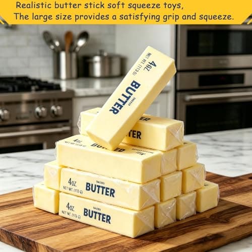 Butter Squishy, Squeeze Toys, Squishy Butter, Realistic Butter Stick Soft Squeeze Toys (Butter-2PCS) — view 4