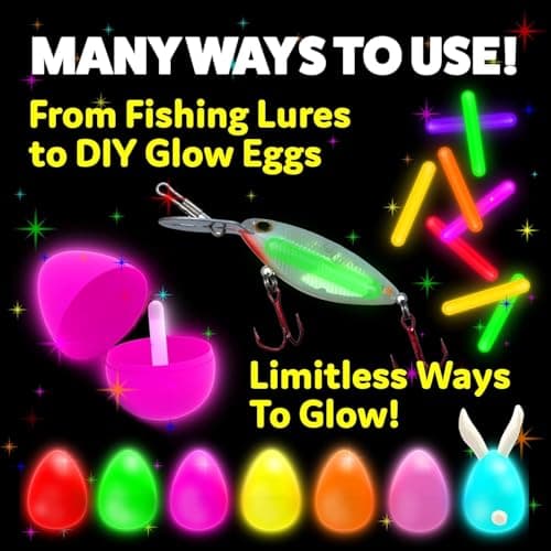 PartySticks Mini Glow Sticks 200 Pack Glow-in-the-Dark Small, for Easter Eggs, 5 Colors, Neon Light Sticks Bulk Party Favors, Easter Basket Stuffer Party Pack, Weddings Classroom Decorations Prizes — view 5