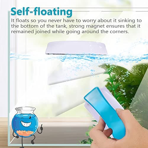NEPTONION Magnetic Aquarium Fish Tank Glass Algae scrapers Glass Cleaner Scrubber Clean Brush [Floating,Scratch-Free,Non-Slip,magnetizing] — view 5