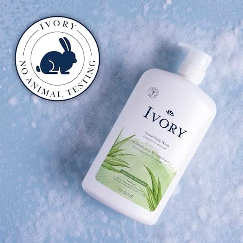Ivory Gentle Body Wash, Designed for the Whole Family, Free of Dyes Heavy Perfumes Parabens Phthalates & Silicones, Aloe Scent, 35 oz — view 4