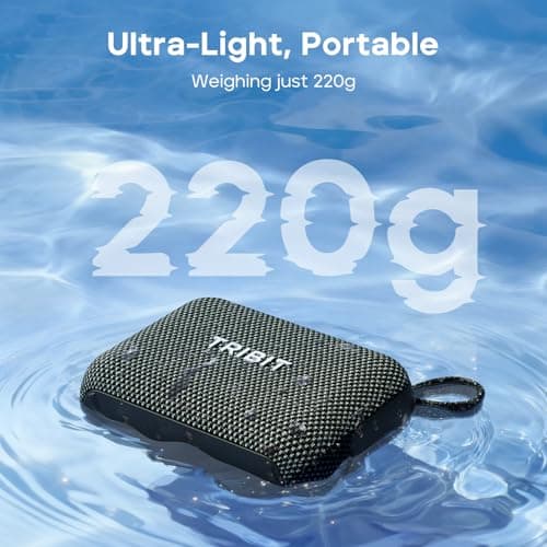 Tribit PocketGo Bluetooth Shower Speaker, IP68 Waterproof/Dustproof, Portable Speaker with 20H Playtime, Wireless, BT6.0, Supports TF Card, Electronics for Travel/Outdoors/Home (Blue) — view 5
