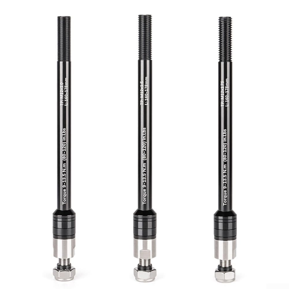 Autilyshop Adaptador de eje pasante de remolque de bicicleta de aleación de aluminio proceso CNC, longitud ajustable 160 178 mm P1.0 P1.5 P1.75 con 4 juntas para bicicleta Croozer eje de horquilla — view 4
