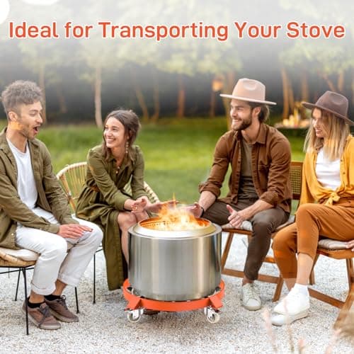 GarveeTech 55 Gallon Drum Dolly, 1000 lb Capacity Heavy Duty Barrel Cart with 4 Swivel Casters (2 Locking), Steel Frame Drum Hand Truck, 1 Pack, Orange — view 4