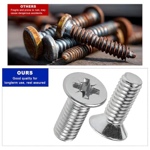 CCHRN 4 PCS Stainless Steel Brake Disc Rotor Screws, 93600-06014-0H Front Rear Brake Disc Retaining Screws Replacement, Rotor Retaining Hardware Bolts Fits Accord Civic Odyssey CR-Z MDX — view 3