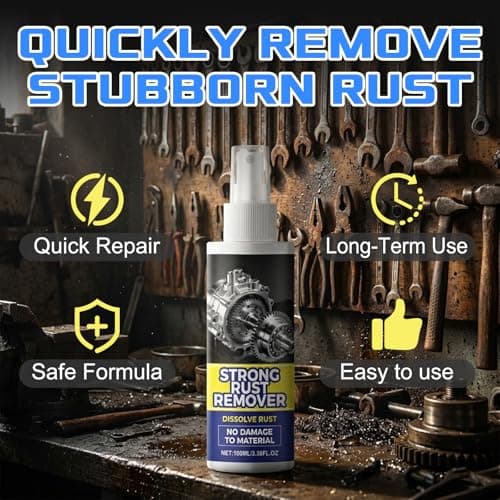 DZCKTFYGRT Rust Remover Spray for Metal, Multipurpose Rust Stain Remover, Heavy Duty Metal Cleaner, Rust Remover Spray, for Metals, Tools, Cars, Chains,Iron Out Rust Remover (2pcs) — view 3
