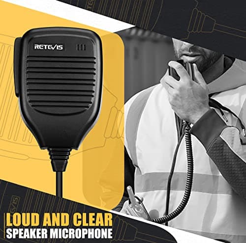Retevis Walkie Talkie Speaker Microphone,2 Pin Shoulder Radio Microphone Compatible with Retevis RT22 RT27 RT68 RT15 RB17 RT17 RT19 H777 RT66 RT67 Baofeng UV-5R 888S 2 Way Radio(1 Pack) — view 3