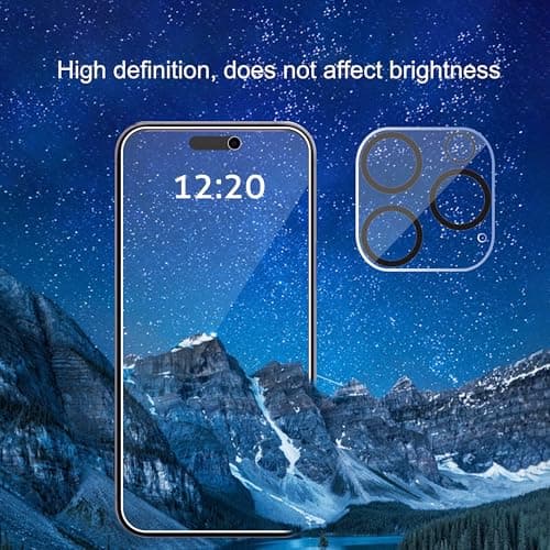 Ailun 3Pack Privacy Screen Protector for iPhone 16 Pro Max [6.9 inch]+3Pack Camera Lens Protector,Dynamic Island Compatible,Anti Spy Tempered Glass[9H Hardness]-HD — view 2
