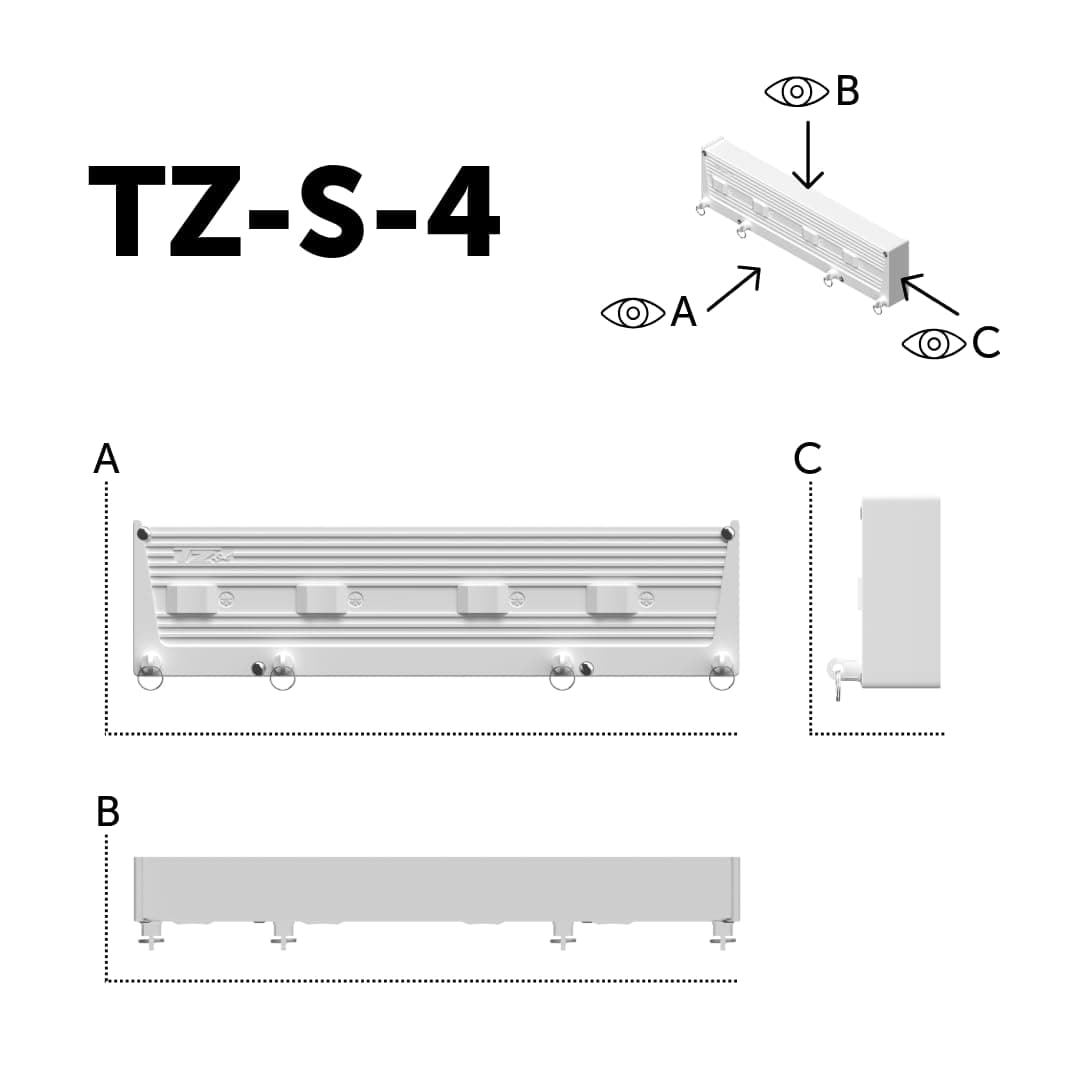 Cuncial TZ-S-4 | Tendedero Automático de Pared 4 Cuerdas | hasta 20 m de Tendido | Extensible 5 m por Cuerda | Blocaje Individual | Interior y Exterior | Compacto y Resistente | Fabricado en España — view 3
