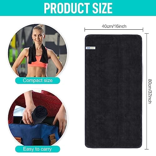 SINLAND Microfiber Camping Towels Super Absorbent Compact Travel Towel Ultra Soft Quick Dry Gym Towels for Sports Beach Swimming Backpacking Hiking and Yoga 3 Pack 16 Inch X 32 Inch — view 2