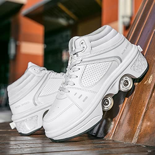 TAILORIA Four-Wheel Outdoor Roller Skate Shoes Unisex Roller Shoes Detachable Skate Shoes Kids Shoes with Wheels Skating Cool Running Shoes — view 3