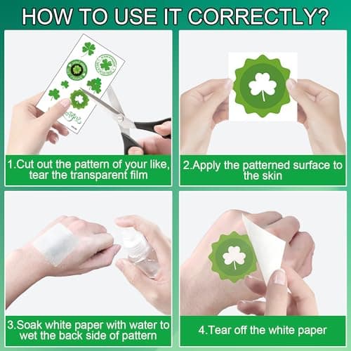 68Pcs St Patricks Day Accessories Party Supplies Set, Headband Glasses Beads Necklaces Tattoo Stickers for St Patricks Day Costume Party — view 3