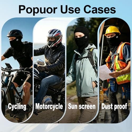 2Pcs Balaclava Face Mask for Men Women, Lightweight Breathable Quick Dry Summer Cooling UV Protection Sun Hood for Motorcycle Cycling Running Hiking Fishing Outdoor — view 4