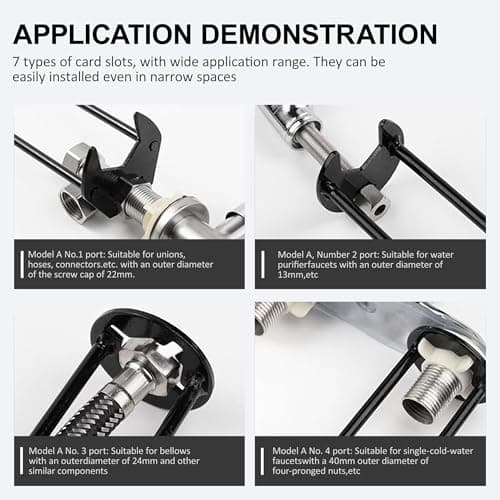 Basin Wrench, 2026 New Multifunctional Sink Wrench Faucet Tool Plumbers Tool for Under Basin Sink Tight Spaces Kitchen Bathroom Home (A+B) — view 4