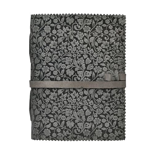 Leather Bound Floral Embossed Journal for Women Men - 200 Pages, 6”X4”(A6), Black - Book of Shadows, Vintage Watercolor Paper, Notebook for Writing, Drawing, Sketchbook By LEATHER VILLAGE
