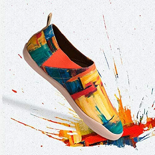 UIN Men's Walking Travel Shoes Slip On Canvas Casual Loafers Lightweight Comfort Art Painted Fashion Sneaker — view 2