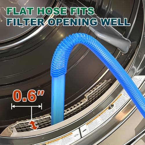 Sealegend 2 Pieces Dryer Vent Cleaning Kit, Flexible Lint Vacuum Hose Attachment and Lint Brush Lint Remover Power Washer, Blue — view 4