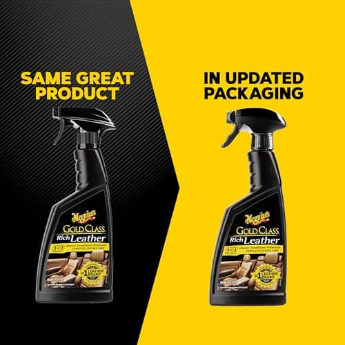 Meguiar's Gold Class Rich Leather Cleaner and Conditioner 3-in-1 Spray, Non-Greasy Car Leather Cleaner and Conditioner Treatment with Advanced UV Protection, 15.2 Oz Spray Bottle