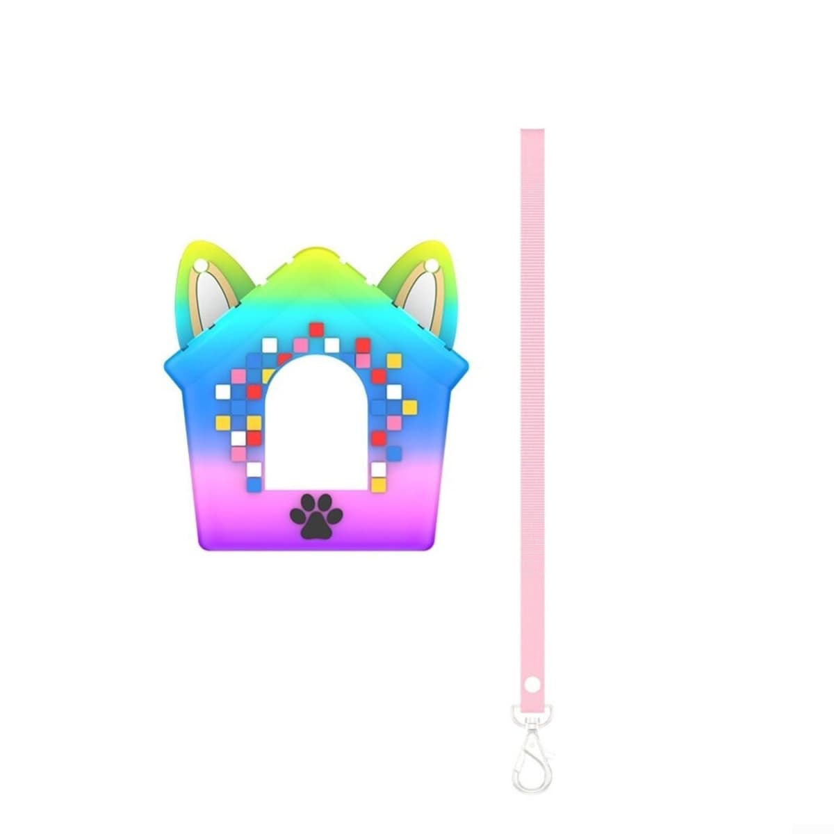 Funda protectora de silicona para Bitzee para casa de perros, a prueba de golpes y polvo, carcasa de silicona ligera con puertos y botones, incluye práctico accesorio de cordón (coloreado)