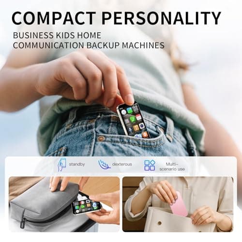 Mini 3G Smartphone Unlock, 3-inch high-Definition Touch Screen Dual SIM Card Dual Standby mini Phone, Portable Backup Compact Phone, Suitable for Students and Children as Gifts (Blue, 2GB+16GB) — view 5