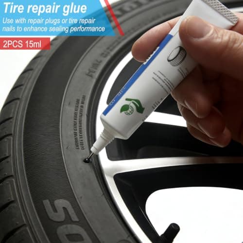 Tire Plugs Heavy Duty (4", 30pcs) with Tire Glue.Tire Repair Plugs for Puncture Repair are Suitable for Tubeless Tires Car, Light Truck, Motorcycle, ATV, UTV. etc.…