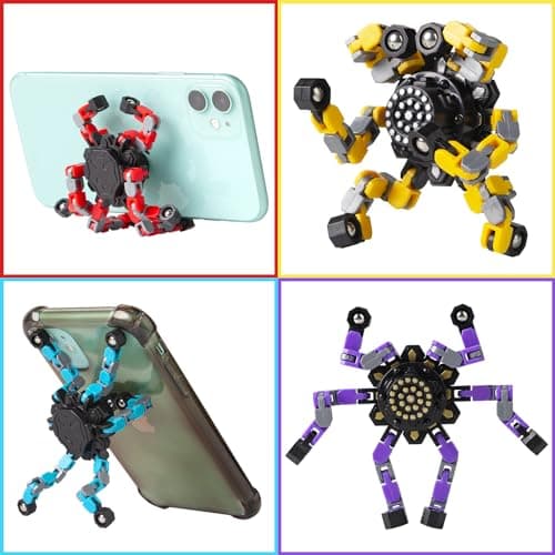 Gokeey Stocking Stuffers Gifts for Grandkids Transformable Fidget Spinners for Kids and Adults Stress Relief Sensory Fidget Toys for Boys Age 8-13 Teen Girls Kids Toys2 Pcs — view 4