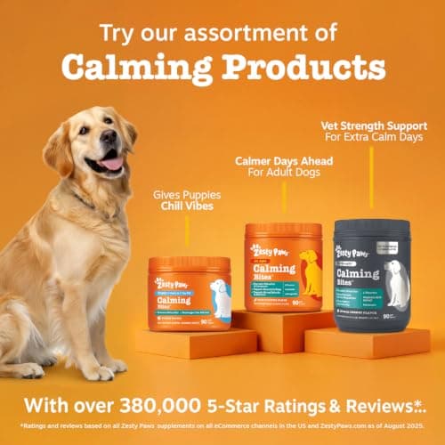 Zesty Paws Calming Chews for Dogs Composure & Relaxation for Everyday Stress & Separation Peanut Butter 90 Count — view 7
