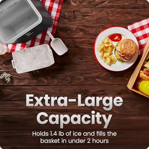 Iceman by Chefman Nugget Ice Maker Countertop, Pebble Ice Maker Machine, 26 lb in 24 Hours, Ready in 6 Minutes, Removable Ice Basket, Fun and Chewable Cubes, 1.5L Water Tank, Self-Cleaning Function — view 4