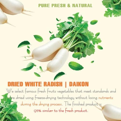 DRIED WHITE RADISH (DAIKON) 5.29 Oz (150g) VIETFARMFOOD: Dried agricultural products with pure natural flavor. Used as cooking ingredients to prepare delicious, nutritious dishes,suitable vegetarians — view 4