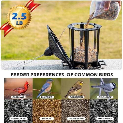 Birdream 2 Pack Bird Feeders for Outdoors, Retro Pagoda Design Fun Installation Bird Seed, Attracting Wild Birds Chickadees Goldfinches Cardinals Finches and Sparrows