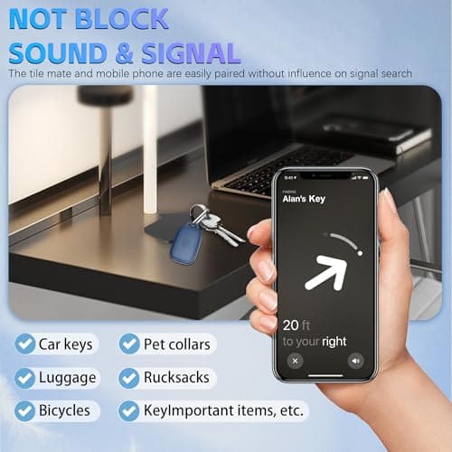 4 Pack Case for Tile by Life360 Pro (2024),with Keychain, Soft Silicone Holder for Tile Pro（2024）,Anti-Scratch & Anti-Shock,for Keys, Bags, Pets，Luggage (Black + Off-White + Dark Blue + Pink) — view 3