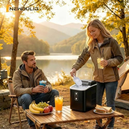 NEWBULIG Nugget Ice Makers Countertop, Portable Nugget Ice Machine — view 10