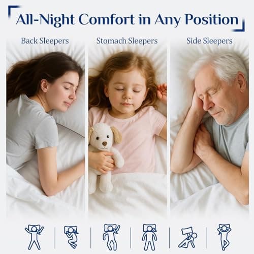 JOLLYVOGUE King Size Pillows 2 Pack for Sleeping, Soft and Supportive Bed Pillows for Side Back and Stomach Sleeper, Down Alternative Hotel Collection Pillows 2 Pack — view 5