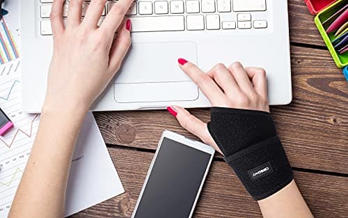 CERBONNY Carpal Tunnel Wrist Brace,2Pack Wrist Support Brace Adjustable Wrist Strap Reversible Wrist Brace for Sports Protecting/Tendonitis Pain Relief/Carpal Tunnel/Arthritis-Right&Left — view 5