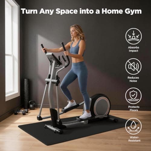 AIRHOP 12x12In Thick 18 Tiles Gym Floor Mat, High-Density EVA Foam Puzzle Gym Mat, Interlocking Foam Floor Tiles for Home Gym Exercise Equipment, Play Workout Garage Kitchen Flooring — view 3