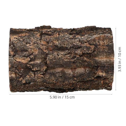 INOOMP Reptile Hideout Hollow Tree Trunk Log Natural Cork Bark 7-8Cm Diameter Protective Shelter