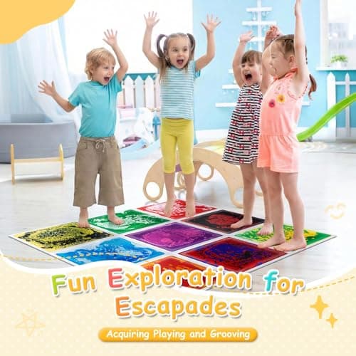 Art3d Liquid Fusion Activity Play Centers for Children Toddler Teens 12" X 12" Pack of 9 Tiles in — view 2