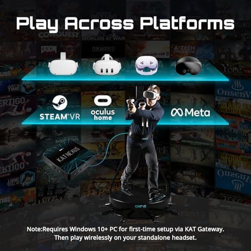 KAT Walk C2 CORE VR Treadmill | 360° Omni-Directional Walking Platform for Gaming & Fitness | Works with SteamVR, Compatible with Leading VR Headsets US Size 10 — view 4