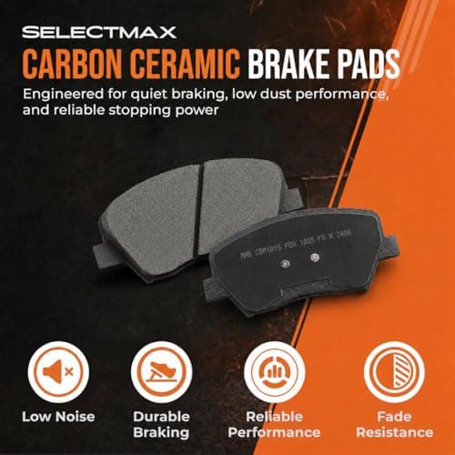 MAX Advanced Brakes Brake Kit for 2013 to 2018 Hyundai Santa Fe Sport & 2014 to 2020 Kia Sorento,Brake and Rotor Kit Front and Rear, Carbon Ceramic, Rotors and Pads — view 3