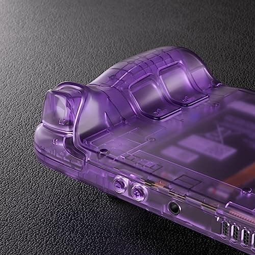 eXtremeRate Clear Atomic Purple Custom Faceplate Back Plate for Steam Deck, Handheld Console Replacement Housing Case, DIY Full Set Shell with Buttons for Steam Deck LCD Console - Console NOT Included — view 5