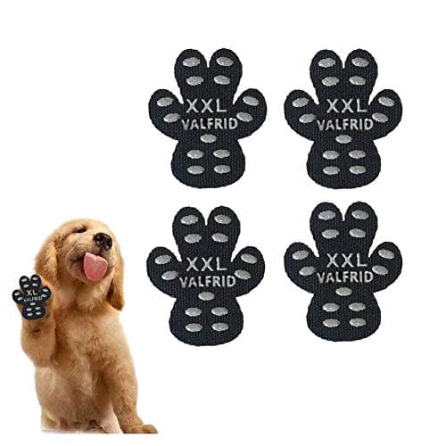 VALFRID Dog Paw Anti-Slip Grips to Keeps Dogs from Slipping On Hardwood Floors,Best for Summer Hot Pavement,Self Adhesive Resistant Dog Shoes Booties Socks Replacement XXL 24 Pieces