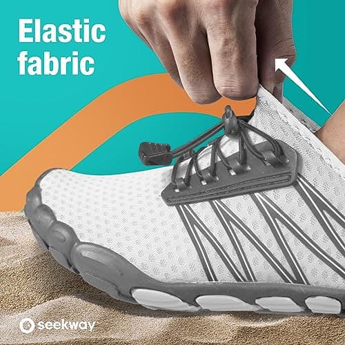 SEEKWAY Water Shoes for Women Adult Quick-Dry Aqua Sock Barefoot Men for Beach Swim River Pool Lake Hiking Kayaking Surfing Gradient Dark Grey — view 3